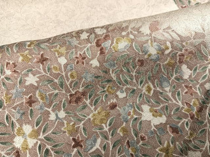 平和屋着物●訪問着　刺繍　地紙草花文　金糸　正絹　逸品　AABK8267ph