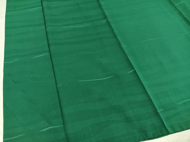 平和屋着物●上質な色無地　霞地紋　木賊色　正絹　逸品　AABK8268ph