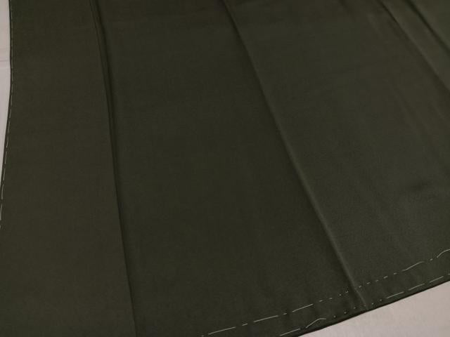 平和屋着物●上質な色無地　藍媚茶色　正絹　逸品　未使用　AABK8269ph