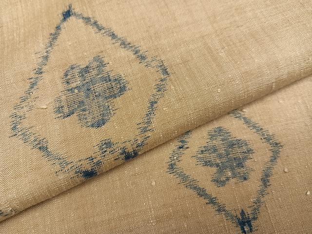 平和屋着物●上質な紬　花菱文　正絹　逸品　未使用　AABK8270ph
