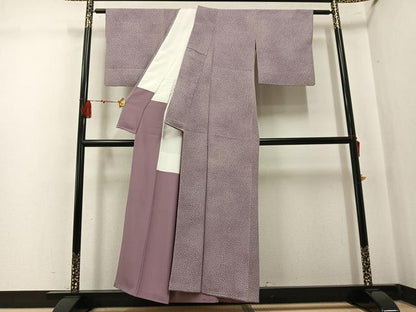 平和屋着物●江戸小紋　小花文　正絹　逸品　AABK8272ph