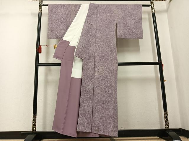 平和屋着物●江戸小紋　小花文　正絹　逸品　AABK8272ph