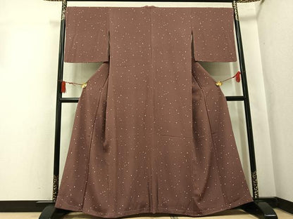 平和屋着物●上質な小紋　霞文　正絹　逸品　未使用　AABK8274ph