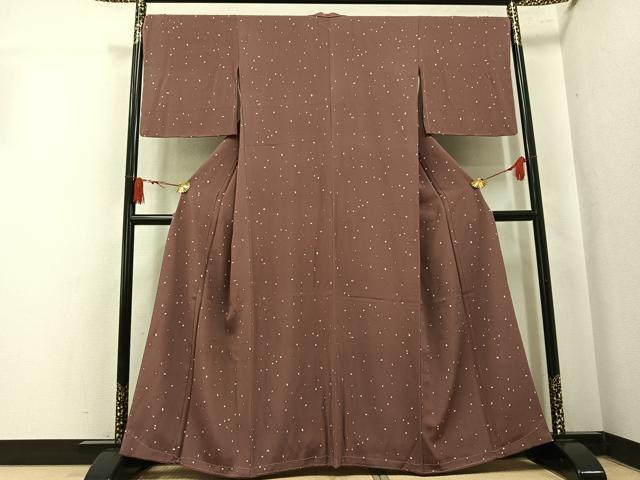 平和屋着物●上質な小紋　霞文　正絹　逸品　未使用　AABK8274ph