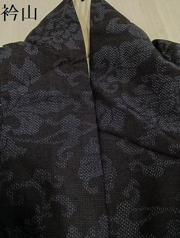 平和屋着物●結城紬　花唐草文　正絹　逸品　AABK8276ph