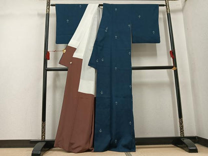 平和屋着物●銀座世きね　紬　燕絣　正絹　逸品　AABK8277ph