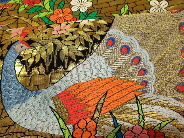 平和屋本店●色打掛　和装　婚礼　結婚式　花嫁　神社挙式　唐織　孔雀草花文　金糸　逸品　AABK8284fw