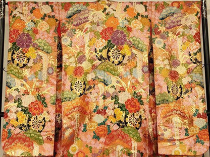 平和屋本店●色打掛 和装 婚礼 結婚式 花嫁 神社挙式 唐織 花車松文 金糸 逸品 AABK8289fw