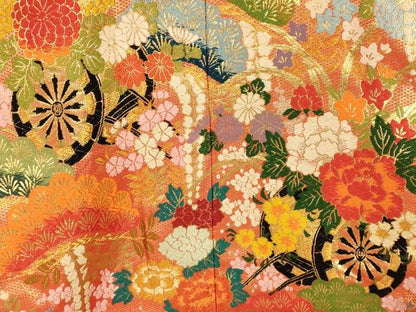 平和屋本店●色打掛 和装 婚礼 結婚式 花嫁 神社挙式 唐織 花車松文 金糸 逸品 AABK8289fw
