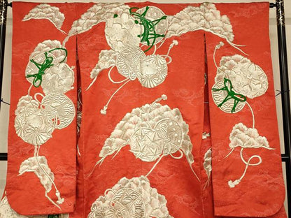 平和屋本店●色打掛 和装 婚礼 結婚式 花嫁 神社挙式 総刺繍 花鼓松文 銀糸 逸品 AABK8292fw