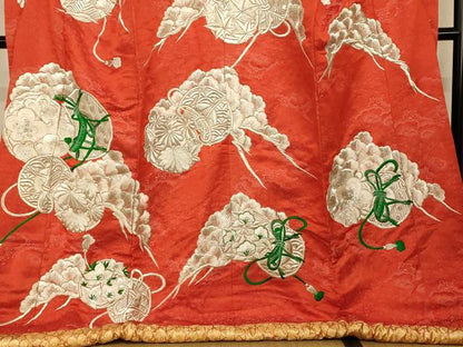 平和屋本店●色打掛 和装 婚礼 結婚式 花嫁 神社挙式 総刺繍 花鼓松文 銀糸 逸品 AABK8292fw