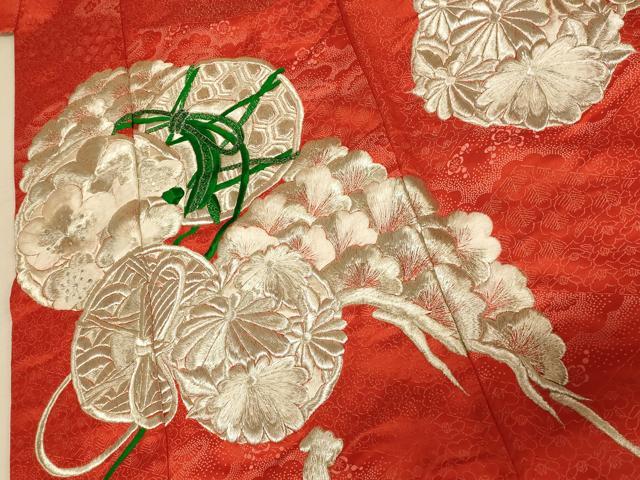 平和屋本店●色打掛 和装 婚礼 結婚式 花嫁 神社挙式 総刺繍 花鼓松文 銀糸 逸品 AABK8292fw