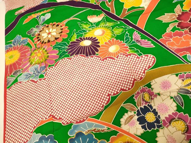 平和屋本店●お引きずり・お引き摺り・引き振袖 和装 結婚式 舞妓 芸妓 芸者 衣装 駒刺繍 草花雲取り文 金彩 逸品 AABK8296fw