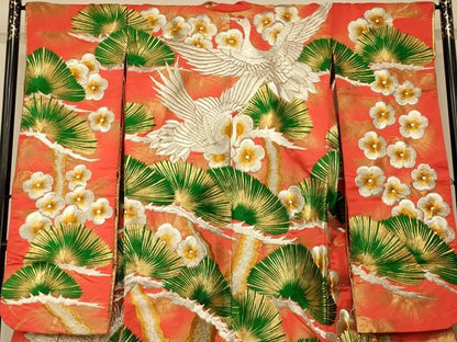 平和屋本店●色打掛　和装　婚礼　結婚式　花嫁　神社挙式　総刺繍　飛鶴梅松文　金銀糸　逸品　AABK8304fw