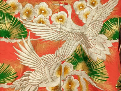 平和屋本店●色打掛　和装　婚礼　結婚式　花嫁　神社挙式　総刺繍　飛鶴梅松文　金銀糸　逸品　AABK8304fw