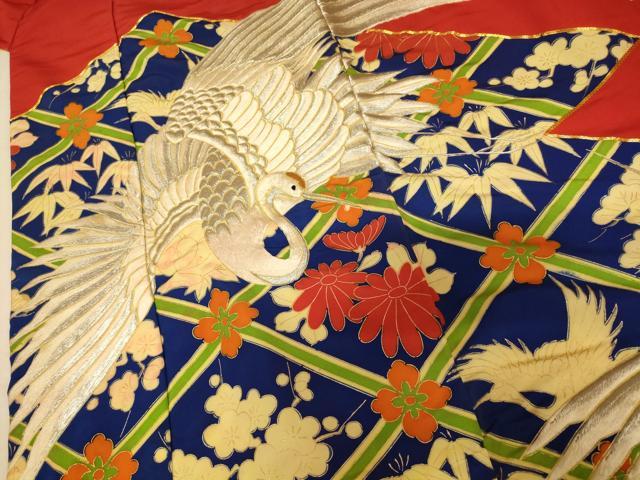 平和屋本店●色打掛　和装　婚礼　結婚式　花嫁　神社挙式　駒刺繍　飛鶴松竹梅天井文　金銀彩　銀糸　逸品　AABK8307fw