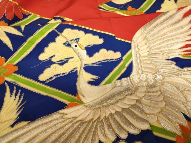 平和屋本店●色打掛　和装　婚礼　結婚式　花嫁　神社挙式　駒刺繍　飛鶴松竹梅天井文　金銀彩　銀糸　逸品　AABK8307fw