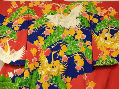 平和屋本店●色打掛 和装 婚礼 結婚式 花嫁 神社挙式 駒刺繍 飛鶴梅松文 金彩 金銀糸 逸品 AABK8310fw
