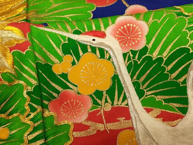 平和屋本店●色打掛 和装 婚礼 結婚式 花嫁 神社挙式 駒刺繍 飛鶴梅松文 金彩 金銀糸 逸品 AABK8310fw