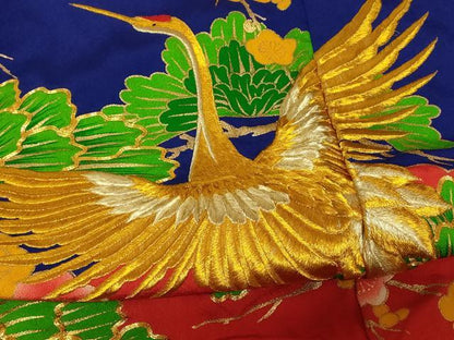 平和屋本店●色打掛 和装 婚礼 結婚式 花嫁 神社挙式 駒刺繍 飛鶴梅松文 金彩 金銀糸 逸品 AABK8310fw
