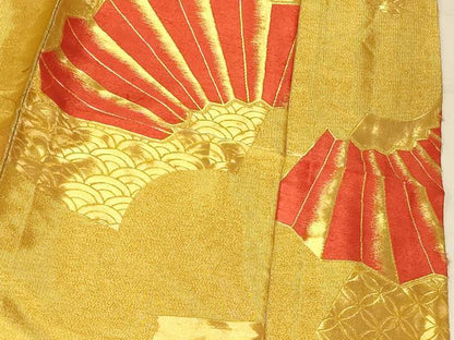 平和屋本店●色打掛 和装 婚礼 結婚式 花嫁 神社挙式 吉祥扇子文 金銀糸 逸品 AABK8312fw
