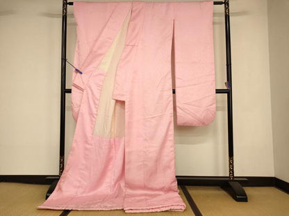 平和屋本店●掛下　打掛　和装　婚礼　花嫁　結婚式　神社挙式　紗綾形地紋　珊瑚色　逸品　AABK8316fw