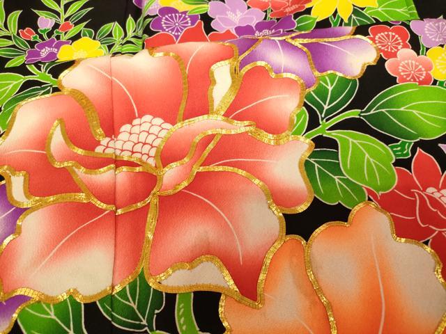 平和屋本店●お引きずり・お引き摺り・引き振袖　和装　結婚式　舞妓　芸妓　芸者　衣装　駒刺繍　草花梅文　金彩　逸品　AABK8317fw