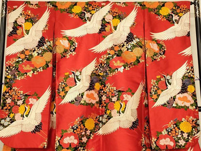 平和屋本店●色打掛　和装　婚礼　結婚式　花嫁　神社挙式　唐織　飛鶴草花文　金糸　逸品　AABK8324fw