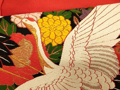 平和屋本店●色打掛　和装　婚礼　結婚式　花嫁　神社挙式　唐織　飛鶴草花文　金糸　逸品　AABK8324fw