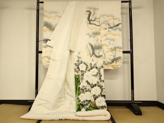 平和屋本店●色打掛　和装　婚礼　結婚式　花嫁　神社挙式　作家物　花鳥梅松文　逸品　AABK8325fw