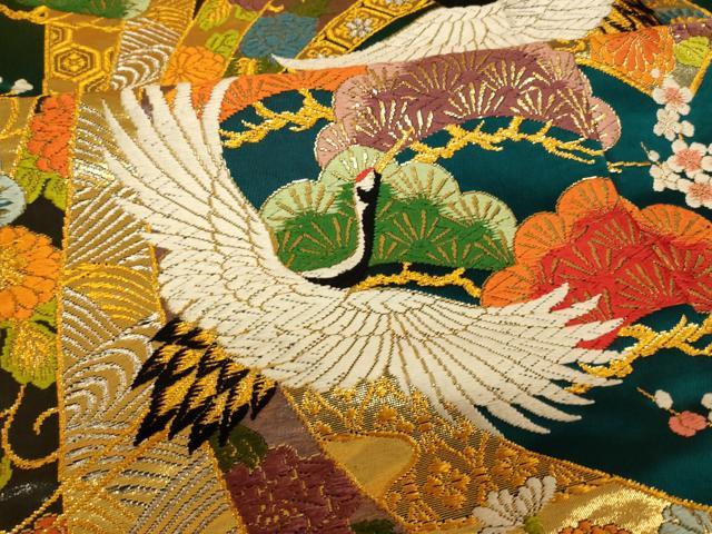 平和屋本店●色打掛　和装　婚礼　結婚式　花嫁　神社挙式　唐織　飛鶴松竹梅束ね熨斗文　金銀糸　逸品　AABK8329fw
