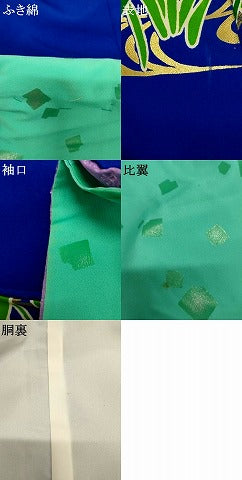 平和屋本店●お引きずり・お引き摺り　訪問着　和装　舞台　舞妓　芸妓　芸者　衣装　流水草花文　金彩　AABK8335fw