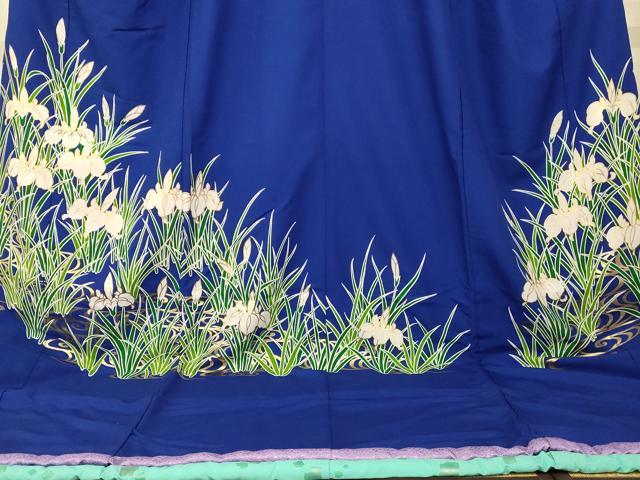 平和屋本店●お引きずり・お引き摺り　訪問着　和装　舞台　舞妓　芸妓　芸者　衣装　流水草花文　金彩　AABK8335fw