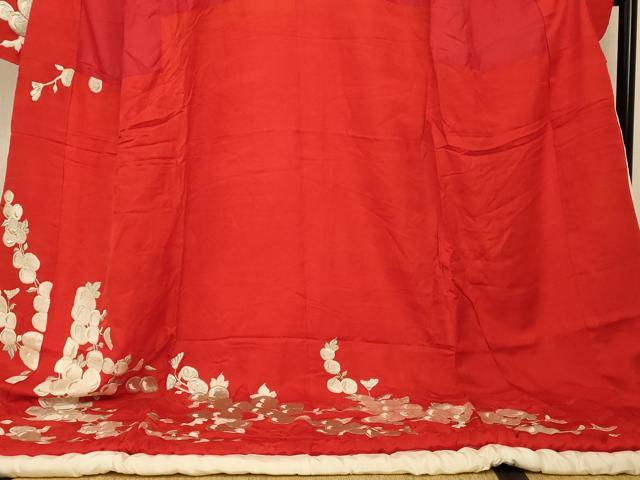 平和屋本店●お引きずり・お引き摺り・引き振袖　和装　結婚式　舞妓　芸妓　芸者　衣装　総刺繍　成り物　銀糸　逸品　AABK8338fw
