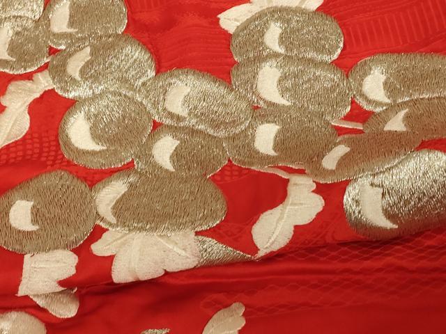 平和屋本店●お引きずり・お引き摺り・引き振袖　和装　結婚式　舞妓　芸妓　芸者　衣装　総刺繍　成り物　銀糸　逸品　AABK8338fw