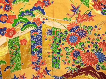 平和屋本店●色打掛　和装　婚礼　結婚式　花嫁　神社挙式　唐織　吉祥松竹梅文　金糸　逸品　AABK8339fw