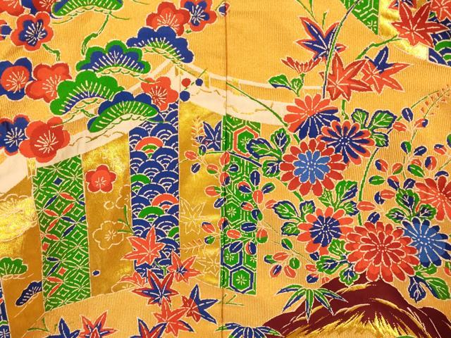 平和屋本店●色打掛　和装　婚礼　結婚式　花嫁　神社挙式　唐織　吉祥松竹梅文　金糸　逸品　AABK8339fw