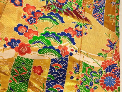 平和屋本店●色打掛　和装　婚礼　結婚式　花嫁　神社挙式　唐織　吉祥松竹梅文　金糸　逸品　AABK8339fw