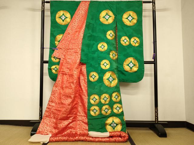 平和屋本店●色打掛　和装　婚礼　結婚式　花嫁　神社挙式　駒刺繍　七宝花文　金銀糸　逸品　AABK8342fw