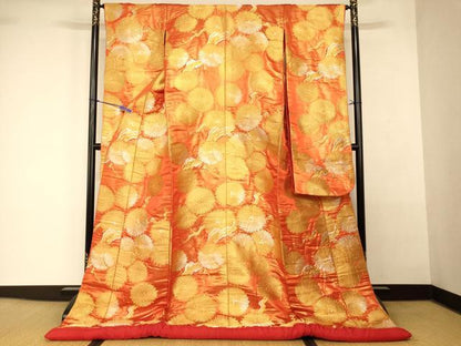 平和屋本店●色打掛　和装　婚礼　結婚式　花嫁　神社挙式　枝松文　金銀糸　金通し地　逸品　AABK8346fw
