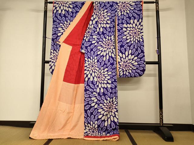 平和屋本店●お引きずり・お引き摺り・引き振袖　和装　結婚式　舞妓　芸妓　芸者　衣装　舞花文　逸品　AABK8347fw