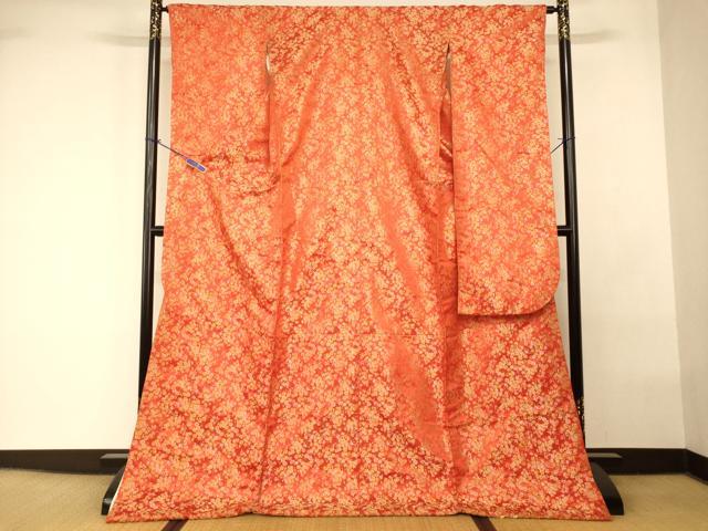 平和屋本店●掛下　打掛　和装　婚礼　花嫁　結婚式　神社挙式　総刺繍　枝花文　逸品　AABK8348fw