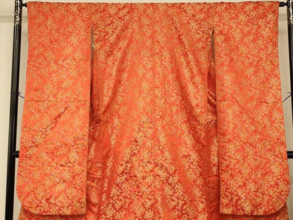 平和屋本店●掛下　打掛　和装　婚礼　花嫁　結婚式　神社挙式　総刺繍　枝花文　逸品　AABK8348fw