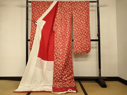 平和屋本店●お引きずり・お引き摺り・引き振袖 和装 結婚式 舞妓 芸妓 芸者 衣装 総刺繍 花唐草文 金銀糸 金通し地 逸品 AABK8350fw