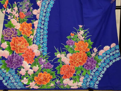平和屋本店●お引きずり・お引き摺り・引き振袖　和装　結婚式　舞妓　芸妓　芸者　衣装　駒刺繍　草花文　AABK8357fw