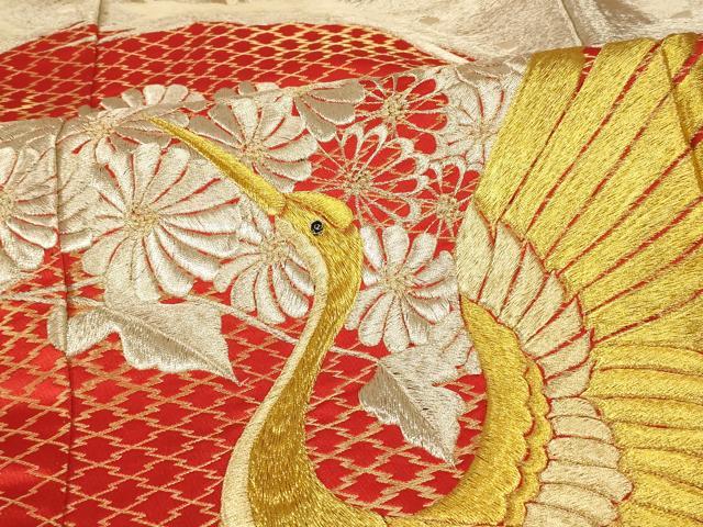 平和屋本店●色打掛　和装　婚礼　結婚式　花嫁　神社挙式　刺繍　飛鶴松竹梅文　金銀糸　逸品　AABK8360fw