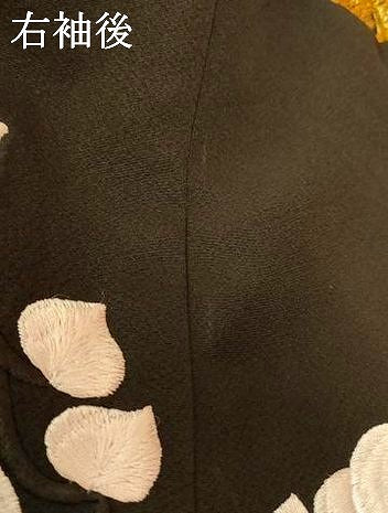 平和屋本店●お引きずり・お引き摺り・引き振袖　和装　結婚式　舞妓　芸妓　芸者　衣装　総刺繍　花鳥文　黒地　金銀糸　逸品　AABK8363fw