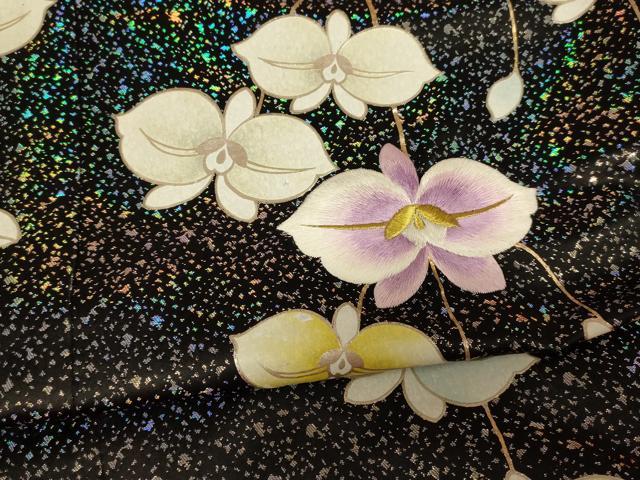 平和屋本店●色打掛　和装　婚礼　結婚式　花嫁　神社挙式　刺繍　枝垂れ花文　黒地　金糸　金銀彩　逸品　AABK8369fw