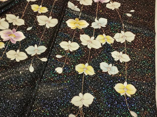 平和屋本店●色打掛　和装　婚礼　結婚式　花嫁　神社挙式　刺繍　枝垂れ花文　黒地　金糸　金銀彩　逸品　AABK8369fw