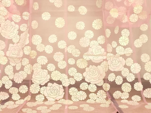 平和屋本店●夏物 お引きずり・お引き摺り・引き振袖 和装 結婚式 舞妓 芸妓 芸者 衣装 オーガンジー 舞花薔薇文 逸品 AABK8370fw